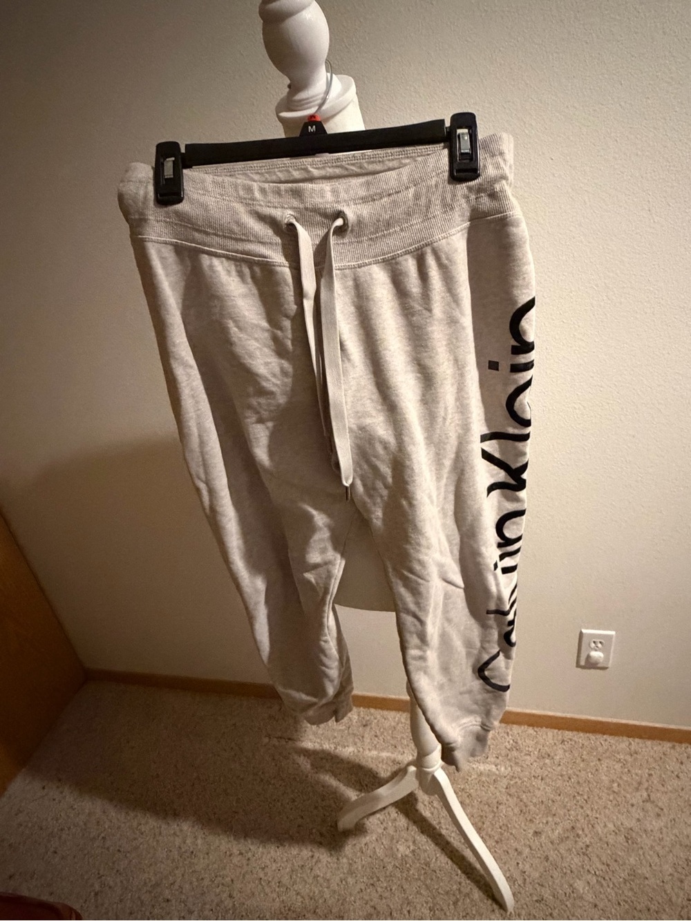 Light Gray Jogger Sweatpants with Side Script